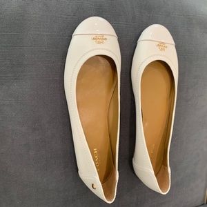 Coach Shoes - Coach Chelsea Cream Ballet Flats Coach Shoes - Coach Chelsea Cream Ballet Flats